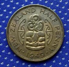 1949 New Zealand Half Penny Coin AU    #ZM169 picture