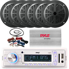 Pyle PLMR18 Receiver, 6 x 6.5'' 120W Black Speakers, Amplifier w/ Kit, Antenna picture