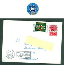 Denmark. Cover 1989 Poster Stamp Animal Protection+ Seal  + Sc# 866 Soccer.Adr: picture