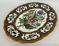 Antique Vintage Large Ceramic Plate Signed D.Stephano Newchef Floral Decor picture