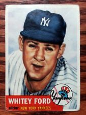 NY Yankees ⚾️ Whitey Ford 1953 Topps Baseball Card #207 ⚾️ Original picture