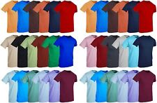 BILLIONHATS 36 Pack Mens Cotton Short Sleeve Lightweight T-Shirts, Mixed Colors picture
