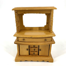 Vintage 1:12 Scale Pine Kitchen Dresser Cupboard w Drawers Furniture Miniature picture