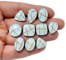 10 Piece Lot Aurora Opal Doublet Cabochon Mix Shape Jewelry Making Gemstone picture