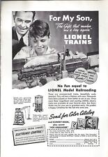 Vintage Lionel Train Print Christmas Ad  Father & Son picture