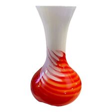 Extra Large 12” Pop Art Opaline “Flame” Vase 1970’s Venice Italy picture