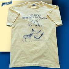 Wolves Alaska 1980s Vintage T Shirt Rap Yellow Dogs Animals Wildlife Alliance picture