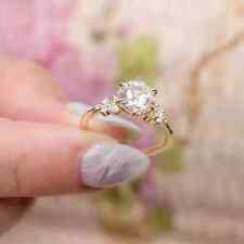 2.20Ct Round Cut Lab-Created Engagement Ring 14K Yellow Gold Plated picture
