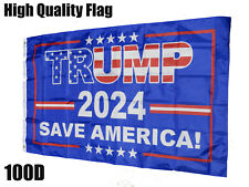 Trump (USA Overlay) 2024 MAGA Blue 3x5 3'x5' Premium Quality Polyester Flag picture