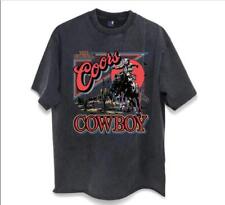 NEW Coors Western Cowboy T-Shirt  Vintage 90s Western Shirt, Retro Coors Shirts picture