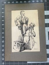 Helen Hunt Bencker Hoie Pencil Ink Drawing Ikey Daw Listed picture