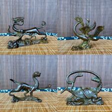 Set of four Retro Antique Bronze Chinese The Four Great Divine Beasts Statue picture