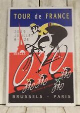 Tour de France Tin Metal Poster Sign Vintage Look Ad Bike Race Racing Cycling XZ picture