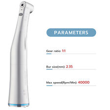 2xETERFANT Dental 1:1LED Fiber Optic Handpiece Internal Spray Water Contra Angle picture