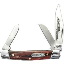 Schrade Imperial Stockman Folding Pocket Knife Amber Swirl Handles NEW IMP15S picture