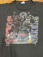 Vintage 1991 NBA Finals Bulls Lakers Salem T-Shirt Size XL Jordan Magic NBA 90s picture