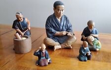 Lot Of Vintage Hakata Urasaki Japan 1950s Clay Doll Figurines picture