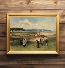 Golf Vintage Painting Landscape Art Print Vintage Golf Course Wall Art Golf Fan picture