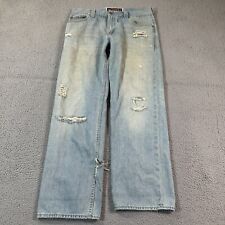 Levi's 549 Low Loose Premium Denim Blue Jeans Tag 34x32 Levis 90s VTG picture
