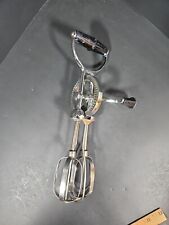 Vintage Super Whirl Egg Beater Hand Mixer Turner Seymour Co. Stainless Steel USA picture