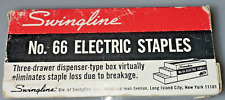 Vintage SWINGLINE No. 66 Electric Staples New Old Stock Missing 3 Sticks Staples picture