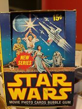 Vintage 1977 Topps Star Wars Series 2 (Red) Empty Display Box EX + 2 NM Wrappers picture