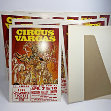 Circus Vargas 1970s Big Top San Diego California Store Pop-up Ad Stand LOT of 10 picture