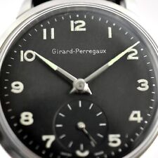 AUTHENTIC GIRARD PERREGAUX MILITARY DIAL LARGE SWISS MANUAL WIND GENTS WATCH picture