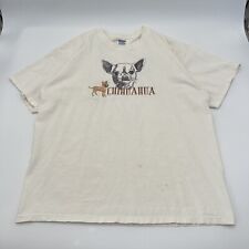 VTG 90s Mens Chihuahua Embroidered Dog Taco Bell Beverly Hills White T-Shirt XL picture