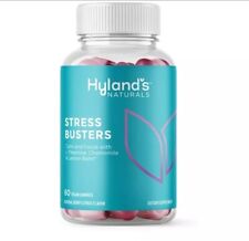 2x Hyland's Naturals Stress Busters 60 Vegan Gummies Raspberry Flavor Calm Focus picture