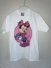 Vintage 90s Minnie Mouse Disney Flowers T-Shirt Medium Y2K White USA Designs M picture
