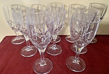 Gorham LADY ANNE SIGNATURE Crystal WATER Glasses Goblets ~ Set of 10 picture