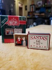 Vintage Hallmark 1991 Keepsake ornament Matchbox Memories Santa's Studio picture