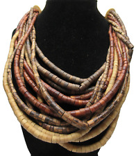 GERDA LYNGGAARD MONIES Unsigned Wood Beaded Vintage Necklace picture