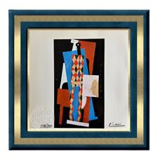 Pablo Picasso Original Signed  Hand Tipped Print  Harlequin, 1915 picture