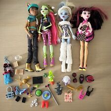 Monster High Doll x 4 And Accessories Venus Mcflytrap Draculaura Abbey Clawd picture