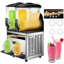VEVOR Commercial 2x15L Slush Machine Frozen Drink Margarita Slush Maker 2 Tanks picture