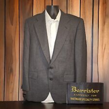 Barrister Jacket Sport Coat Mens 42R Wool Gray Flannel Made in USA picture