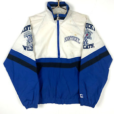 Vintage Kentucky Wildcats Starter Jacket Medium Half Zip Windbreaker Blue Ncaa picture