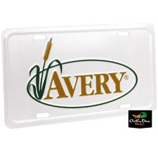 AVERY OUTDOORS ALUMINUM METAL LOGO LICENSE PLATE - TRUCK - ATV - TRAILER picture