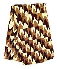 African Fabric/ Woven Kente - Brown, Beige, Metallic Gold “Efuru”, 4 Yards picture