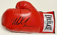 Mike Tyson Autographed Everlast Red Boxing Glove Black Auto Beckett BAS picture