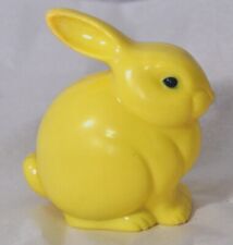 VTG 1950S KNICKERBOCKER EASTER BUNNY TOY PLASTIC RATTLE Sml Yellow picture