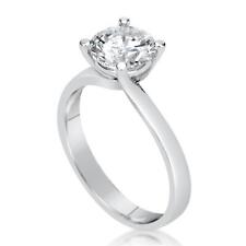 3 Ct Classic 4 Prong Round Cut Diamond Engagement Ring VVS2 F White Gold 18k picture