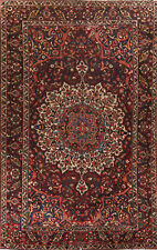 Antique Burgundy Wool Handmade Bakhtiari Traditional Palace Size Area Rug 11x17 picture