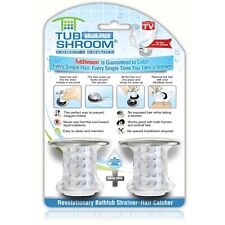 TubShroom® 2 Pack Chrome Revolutionary Tub Drain Protector Hair Catcher Strainer picture