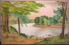 Vintage Bruce Mitchell Signed Watercolor Painting Landscape picture