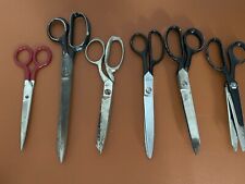 Lot 6 Vintage Handheld Sewing Shears Heavy Duty Professional Scissors Kleencut picture