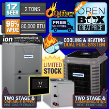 2 Ton 17 SEER 96% 80K BTU AirQuest Ion 2 Stage Gas Furnace & AC Heat Pump System picture