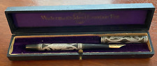 Antique Waterman's Ideal Fountain Pen Sterling Silver Overlay Original Box picture